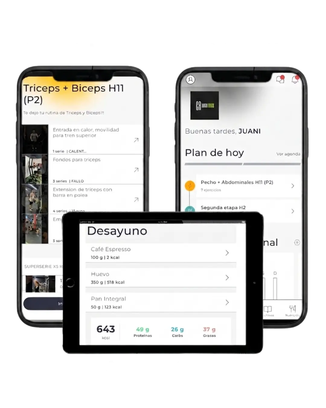 App de entrenamiento y nutrición